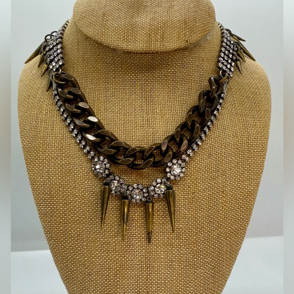 Fenton Gold and Silver Spike Necklace - Picture 5 of 5